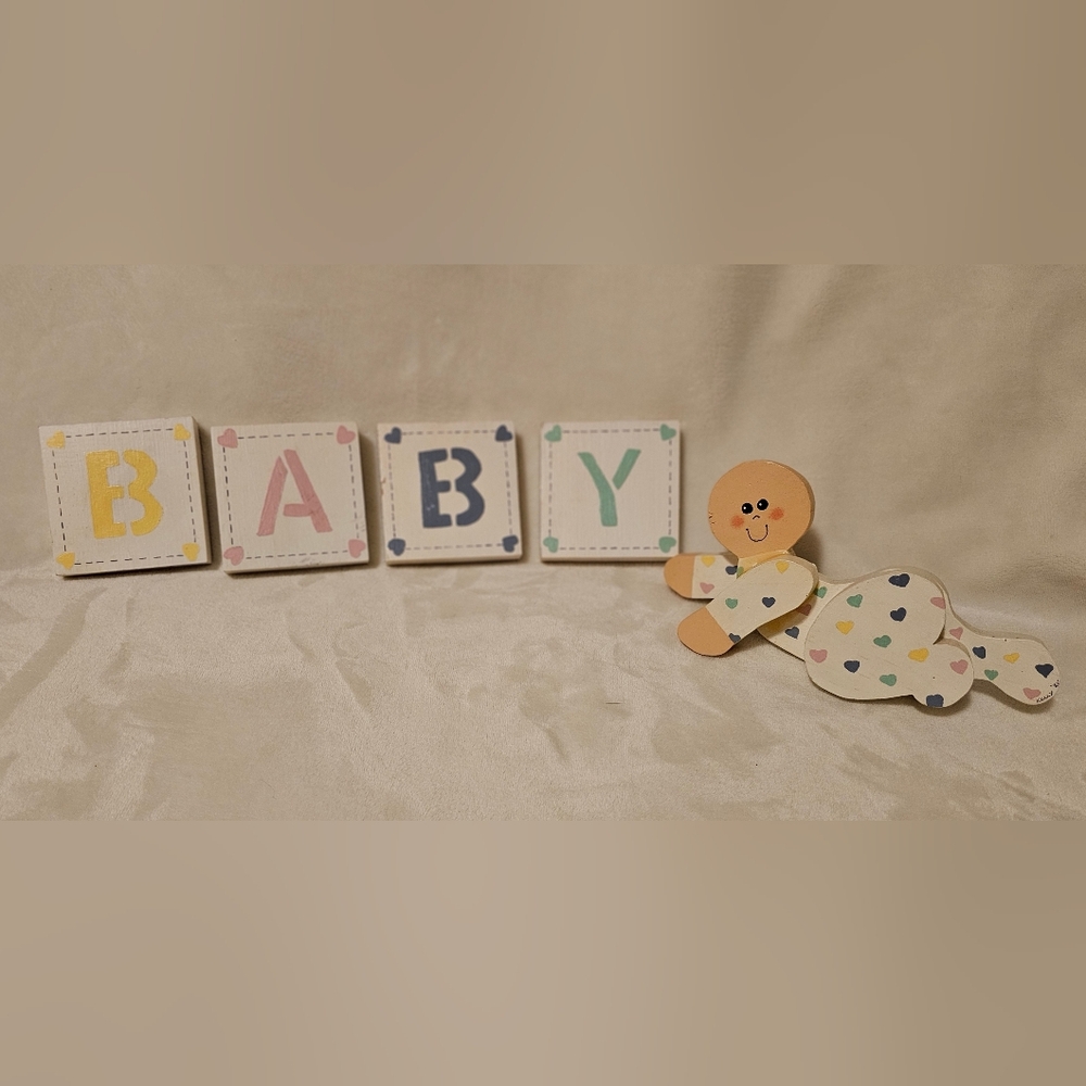Wooden Baby Blocks and Heart Doll Set - Multi-Color